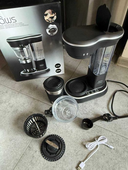 Кофеварка капельная hâws Bornholm с кофемолкой, 600 Вт, термокружка