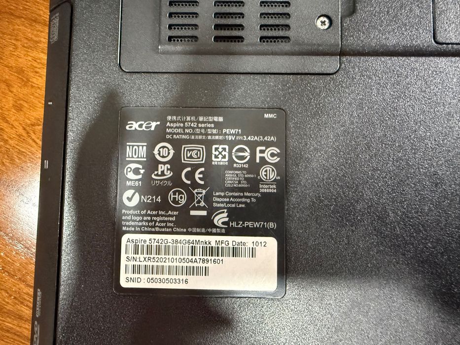 Portátil Acer Windows