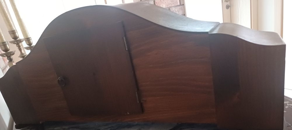 Zegar drewniany stojący PRL