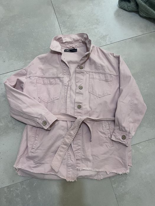 Джинсова куртка Zara тренч піджак пояс