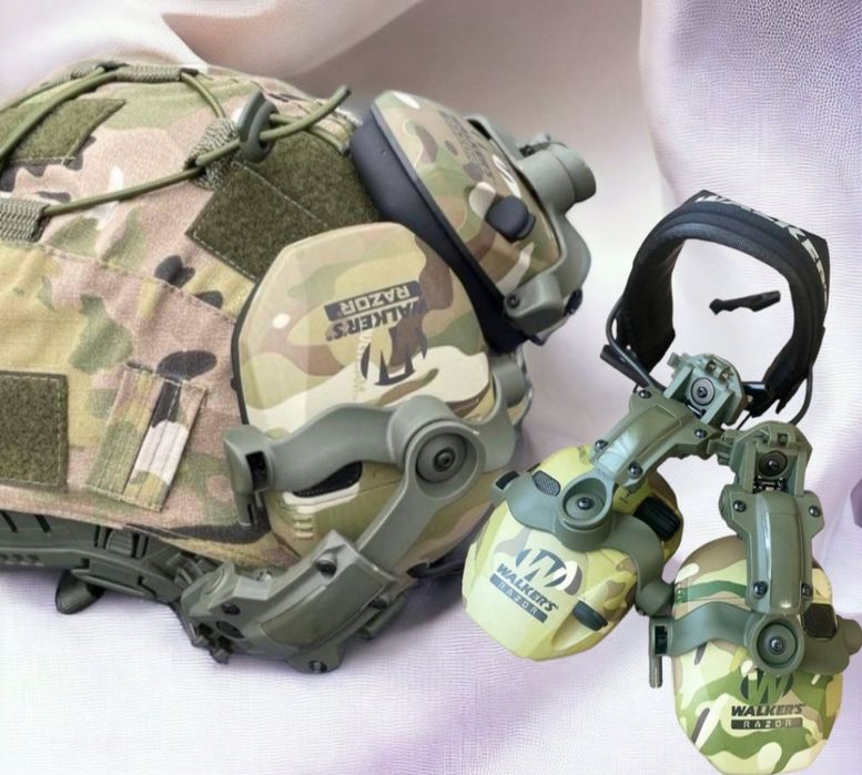 Комплект, Захисні навушники wolkers  мультикам з кріпленнями,тактичні