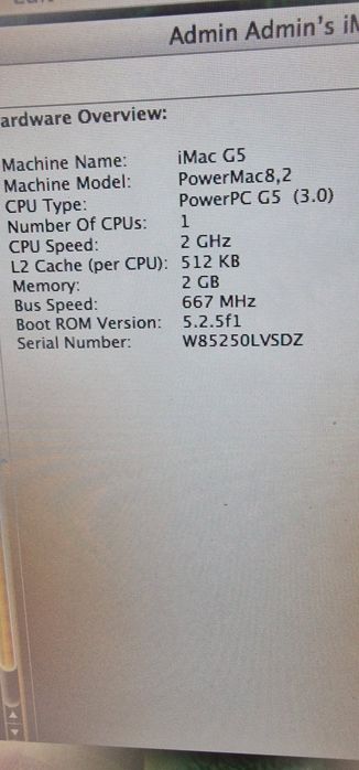 Komputer Mac G5 ATi 9600