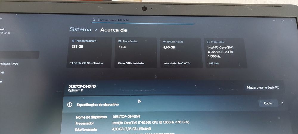 Portatil samsung usado