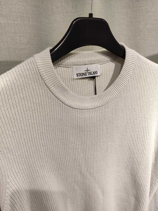 Светр STONE ISLAND 550D8 Ribbed Soft Cotton Sweater Ice SI0128-IC