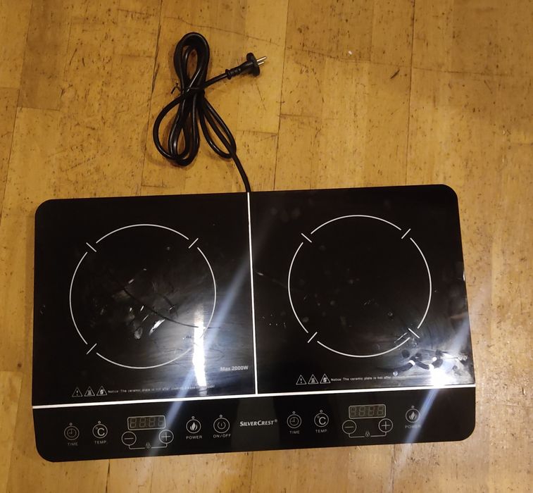 Placa dupla de indução portátil para arranjo - SilverCrest