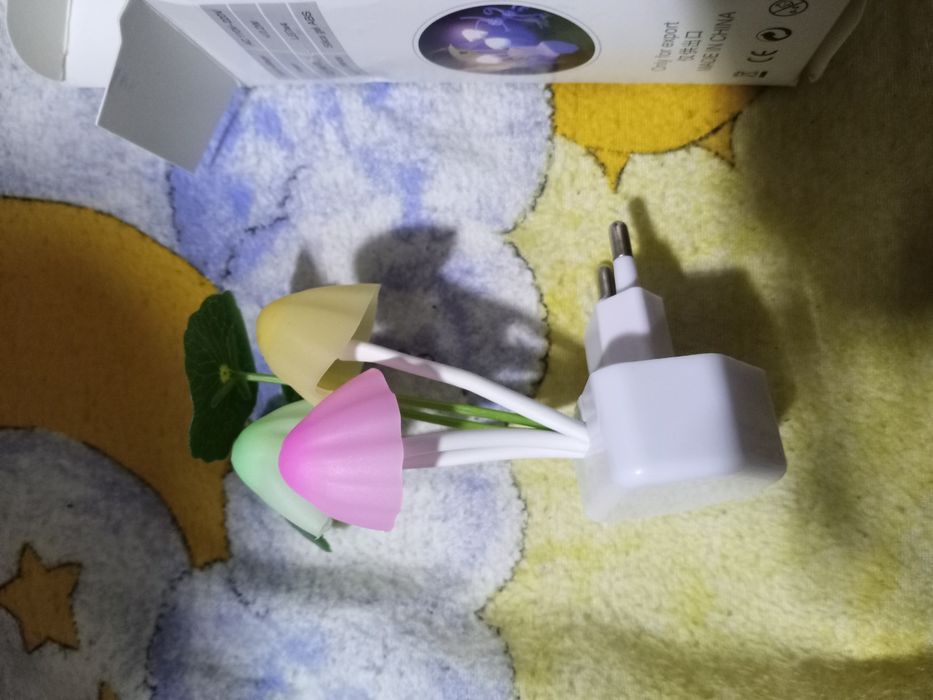 Luz noturna LED cogumelo