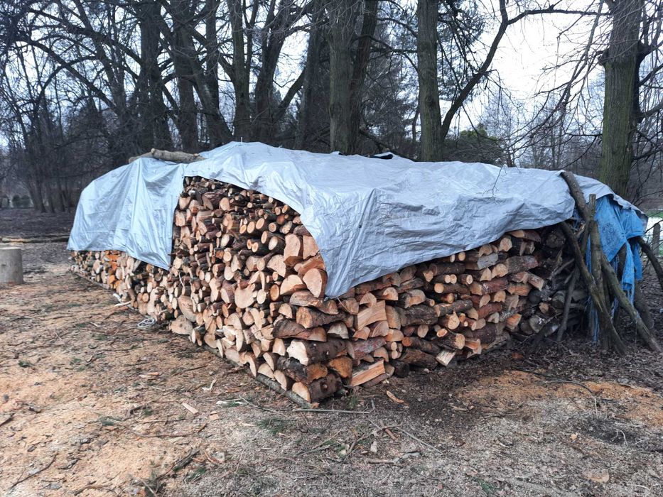 Drewno opałowe 2 lata sezonowane, połupane sosna, olsza, brzoza, dąb