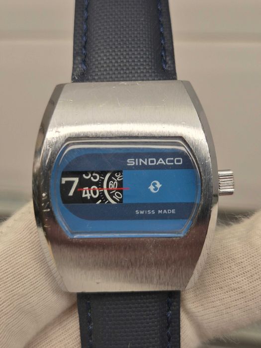 Zegarek vintage *Sindaco* Digital Jump Hour Salterello Disk