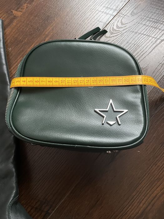 Чоботи темно зелені , нат.шкіра