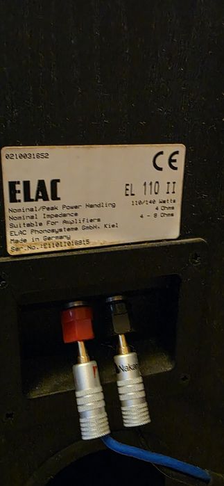 Kolumny Elac EL 110 II plus kable Melodika