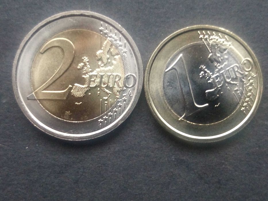 2 MOEDAS  1 de 2€+ 1 de1€ 2022 SAN MARINO, NOVAS DE ROLO