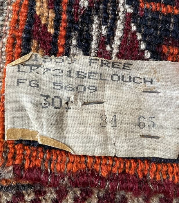 Tapete Belouch Tribal 100x140 cm — Feito à Mão, Original Medio Oriente