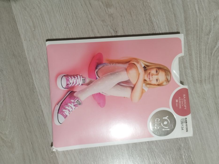 Cienkie rajstopy w wzorki 128-134