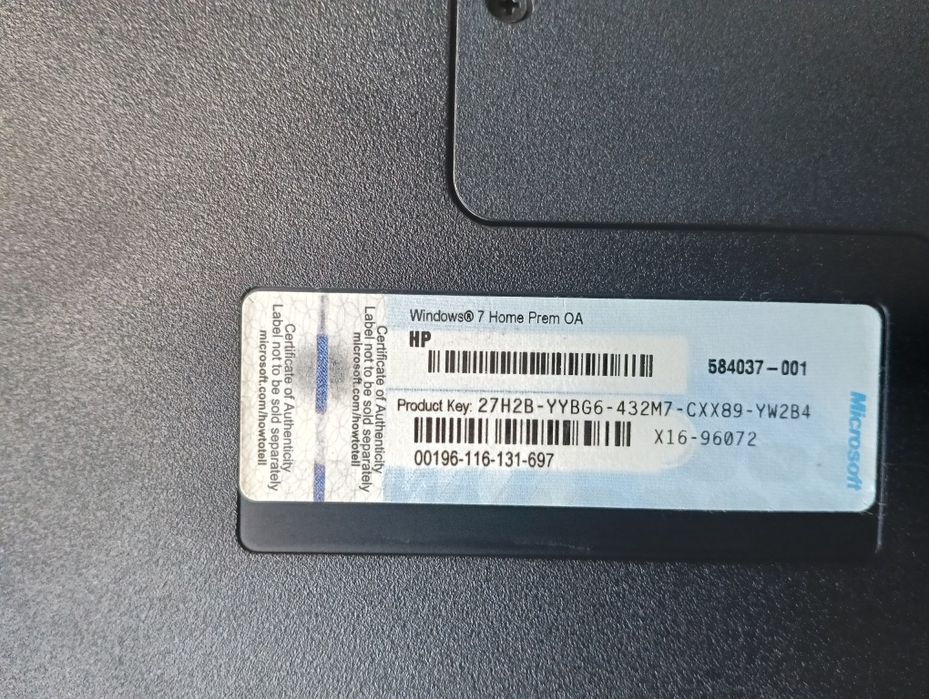 Laptop HP g72...