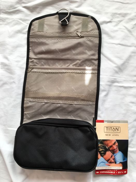 TITAN, składana kosmetyczks podróżna, haczyk, nows