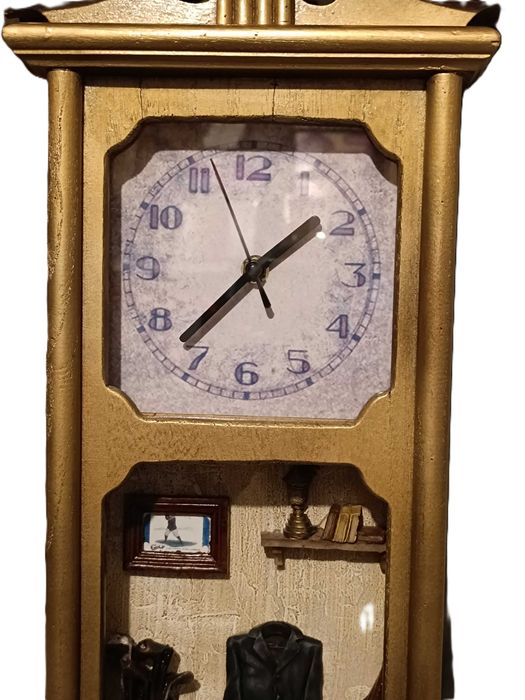 Relógio de parede estilo "shadowbox" de temática Golfe