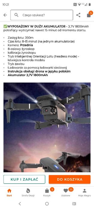 Dron z kamerą blututh