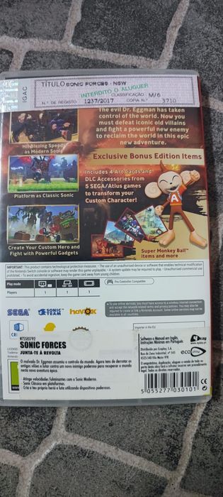 Jogo Sonic Forces Nintendo Switch