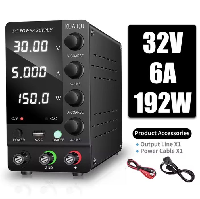 Zasilacz laboratoryjny 32V 6A 192w (Nowy) HURTOWNIA - Katowice.
