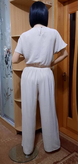 Костюм Shein жатка р. L 40-42 топ блуза брюки палаццо