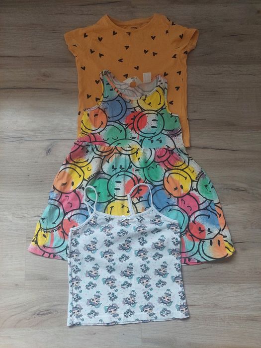 Paczka ubrań dla dziewczynki rozmiar 98-104