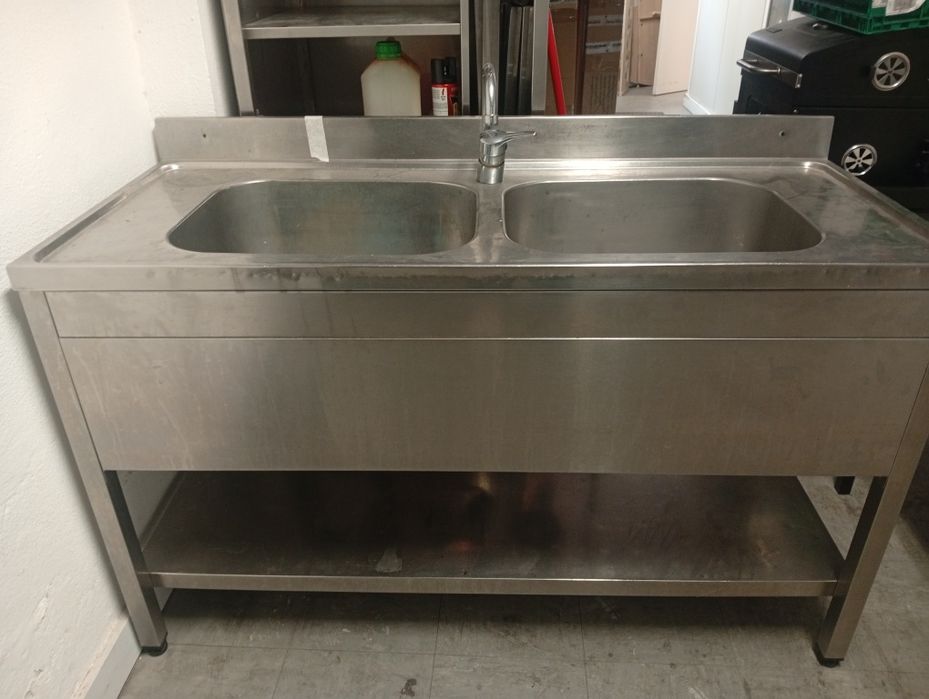 Lava -loica inox duas cubas 140x60