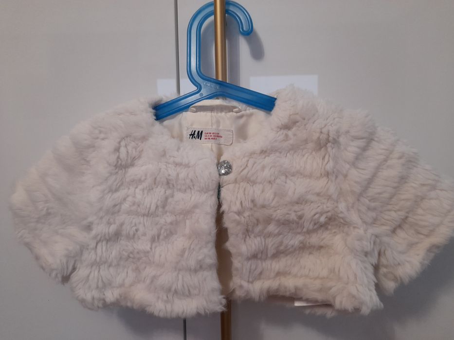 Bolerko z futerkiem H&M na 2-3 latka