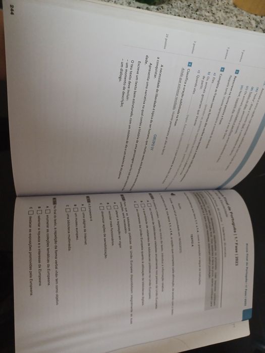 Livro de preparação para exame de Português - 9 Ano