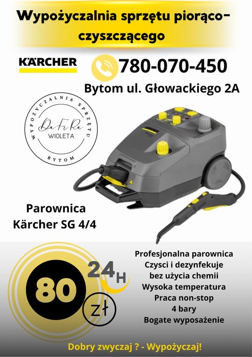Wynajem wypożyczalnia  Kärcher parownica myjka Chorz