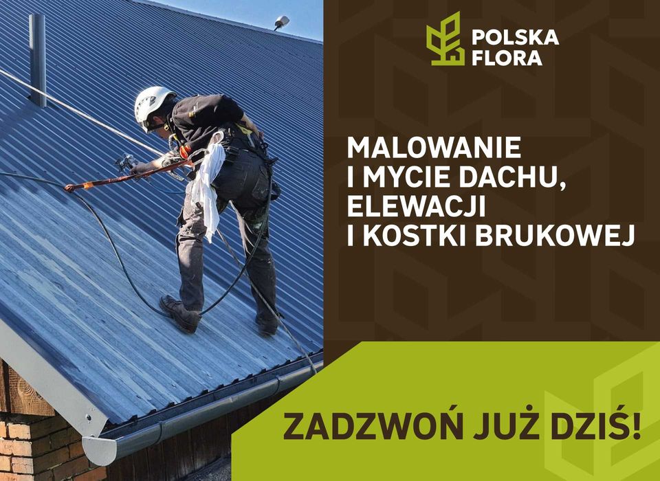 Mycie kostki brukowej, dachu, elewacji