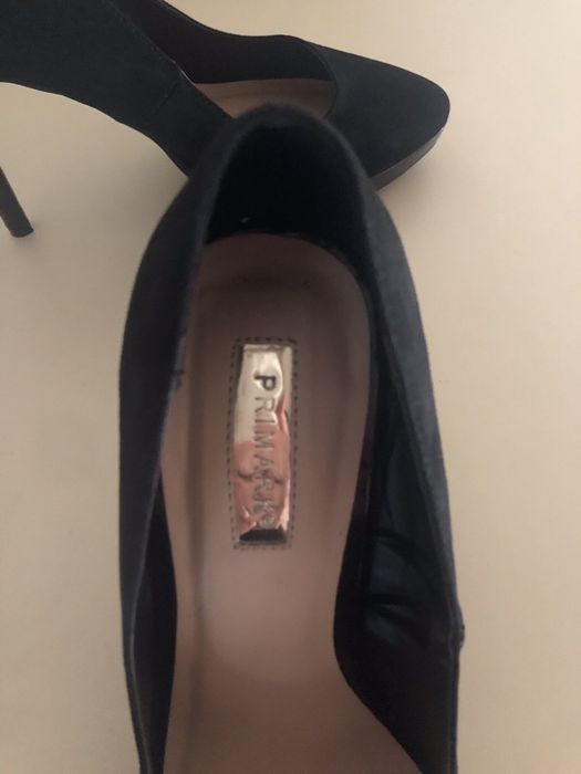 Туфли черные, замша