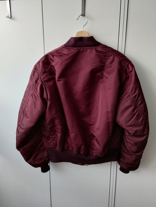 Alpha Industries MA-1 made in usa bordo flek bomber unikat!