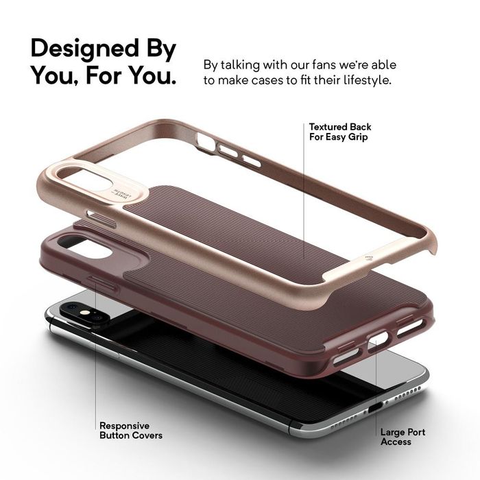Etui Caseology do iPhone XS Max Wavelenght Burgundy