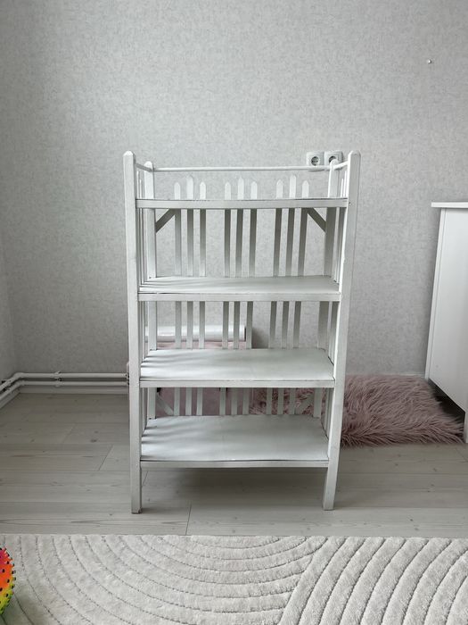 Етажерка біла на 4 полиці. Стелаж