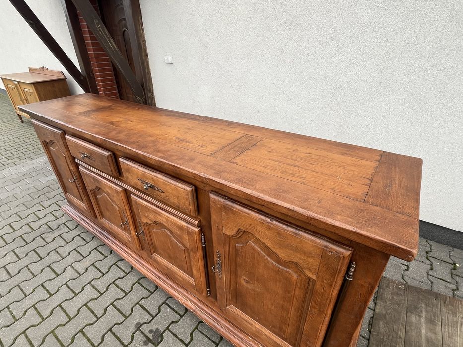 Duża, lita komoda dębowa, 100% drewna