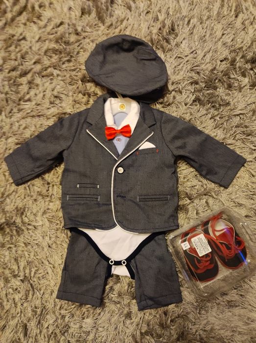 Ubranko do chrztu roz 68 dla chłopca