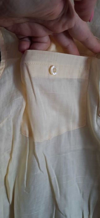 Camisa manga cava amarela