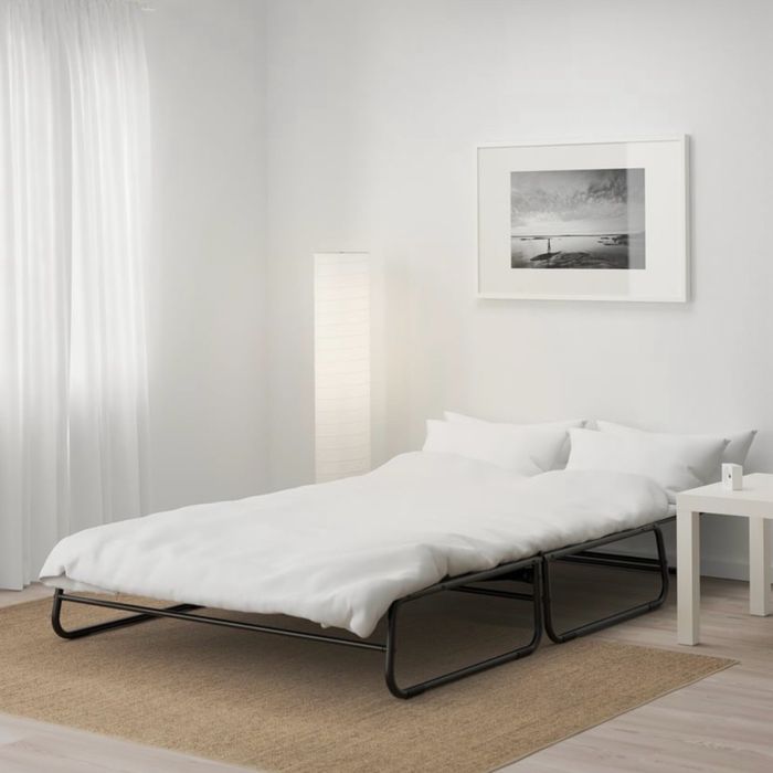 Sofá-cama, Knisa cinz esc/preto (Ikea HAMMARN)