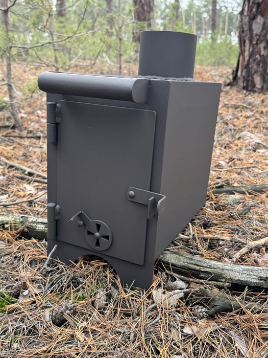 Міні дров’яна піч-буржуйка – тепло до 20 м², лише 12 кг!