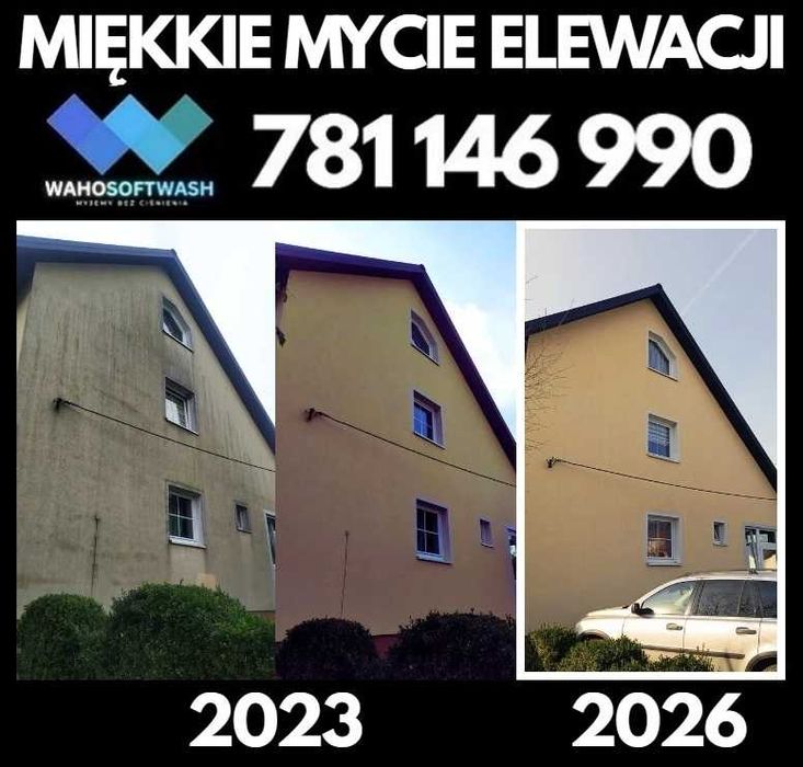 SoftWash Miękkie Mycie Elewacji - Mycie Kostki Brukowej - Mycie Domów