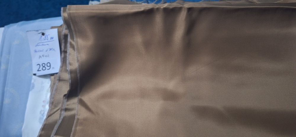 Tkanina Brązowa Podszewka Kupon 1,85 m