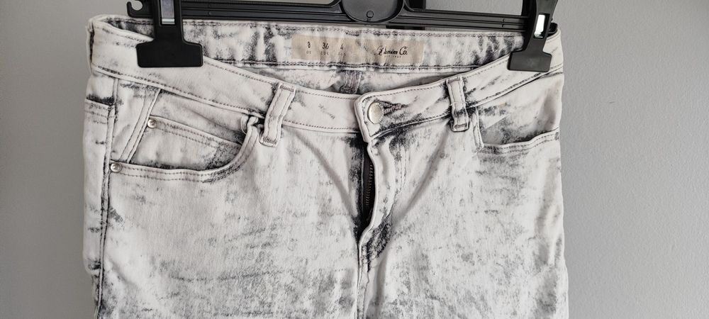 Spodnie jeansowe materiałowe damskie S 36