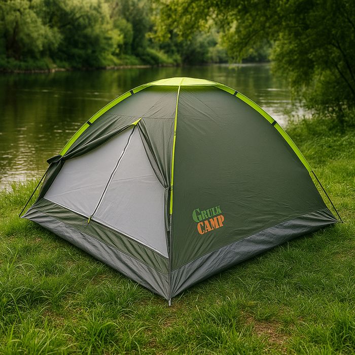 Намет 3 місний, намет туристичний Green Camp 1012 з переносною сумкою в комплекті
