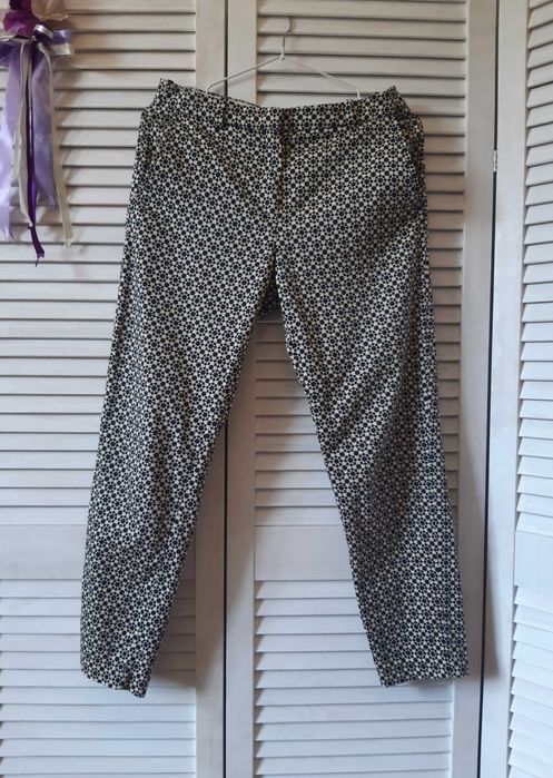 Распродажа! натуральные брюки в геометрический принт h&m