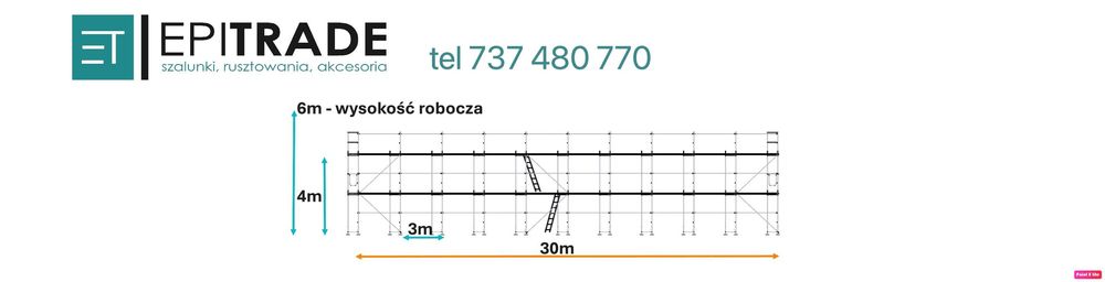 PROMOCJA Rusztowanie Pletak 200 m2 rusztowania PLETTAC  nie UŻYWANE