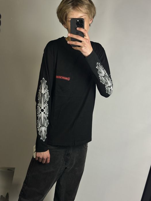 long sleeve chrome hearts лонг слив хром хартс