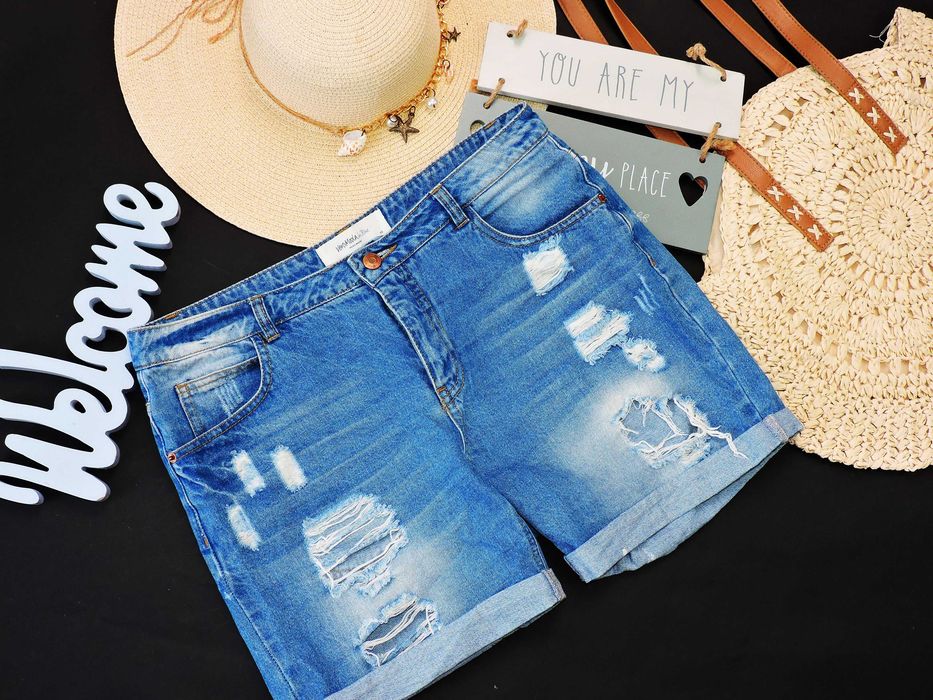 Vero Moda Świetne szorty jeans dziury M