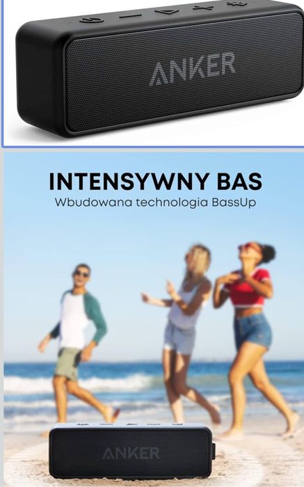 Super głośnik bezprzewodowu Bluetooth SoundCore 2 Anker, nowy