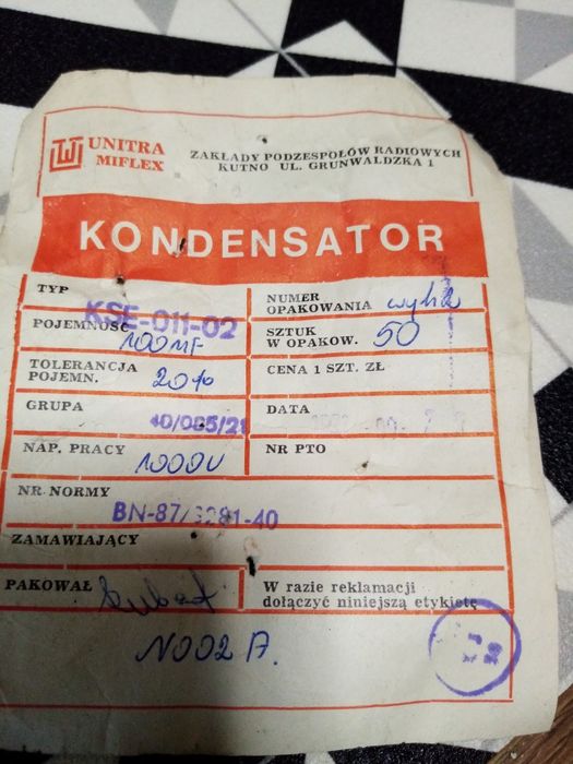 Kondensatory Kondensatory