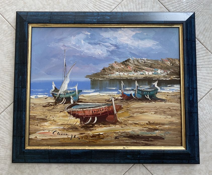 Quadro pintado a mão novo